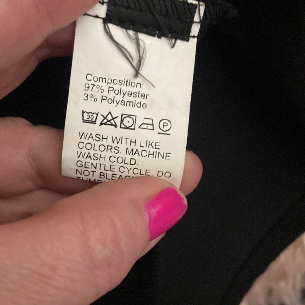 SHEIN Curve 3XL Black Lightweight Overall Dress Silver Detail Knee Length - Picture 7 of 8